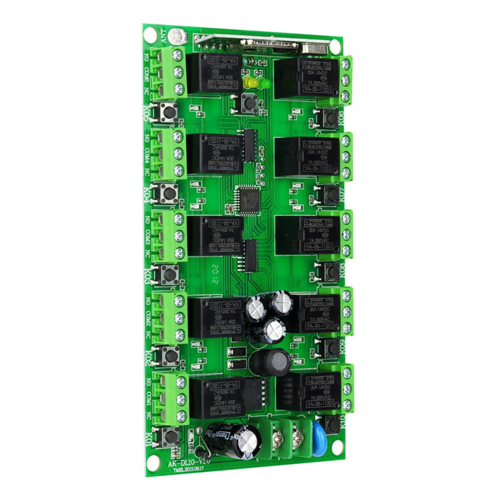 Multpurpose Remote Control Switches 10 Channel DC12V Learning Code Stable Signal Transmission for Projects Supplies