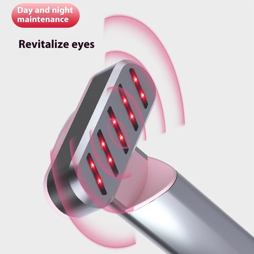 Tragbarer Rotlichttherapie Augenmassagegerät – USB Wiederaufladbar, Vibrierend, 42°C Warme Kompresse für Augenringe & Falten