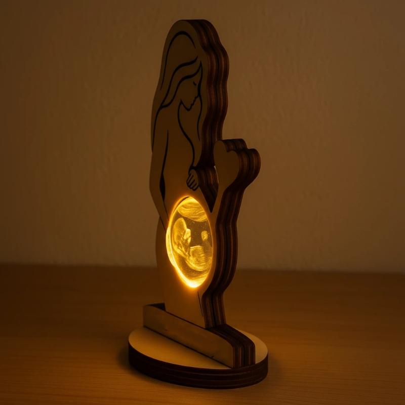 Photo Night Light Personalized 3D Crystal Ball Led Lamp For Baby Ultrasound Wedding Couple Parents Keepsake Decor Gift