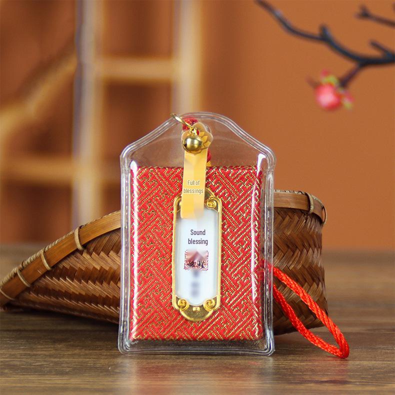 Lingyin Temple Amulet Sachet: Portable Charm for Phone, Car, or Purse – Health & Luck Pendant