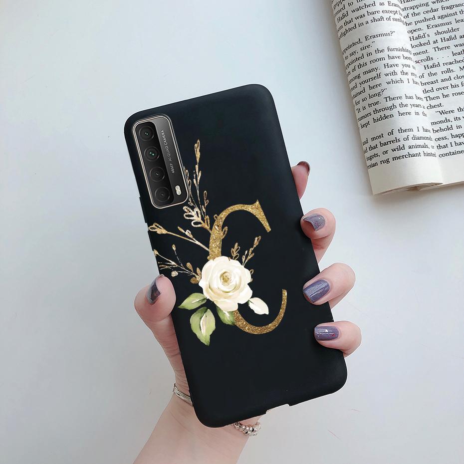 Fashion Flower Letters Shockproof Case For Huawei P Smart 2021 TPU Soft Cover For Huawei Y7A 2020 Y 7A Y7 A Phone Cases 6.67"