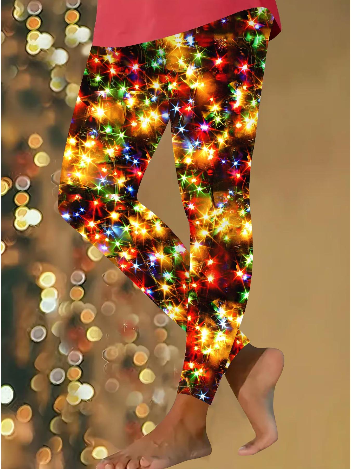 

Жіночі різдвяні легінси для йоги з принтами, еластичні, для фітнесу, бігу, спортзалу, активного відпочинку XXL жовтий