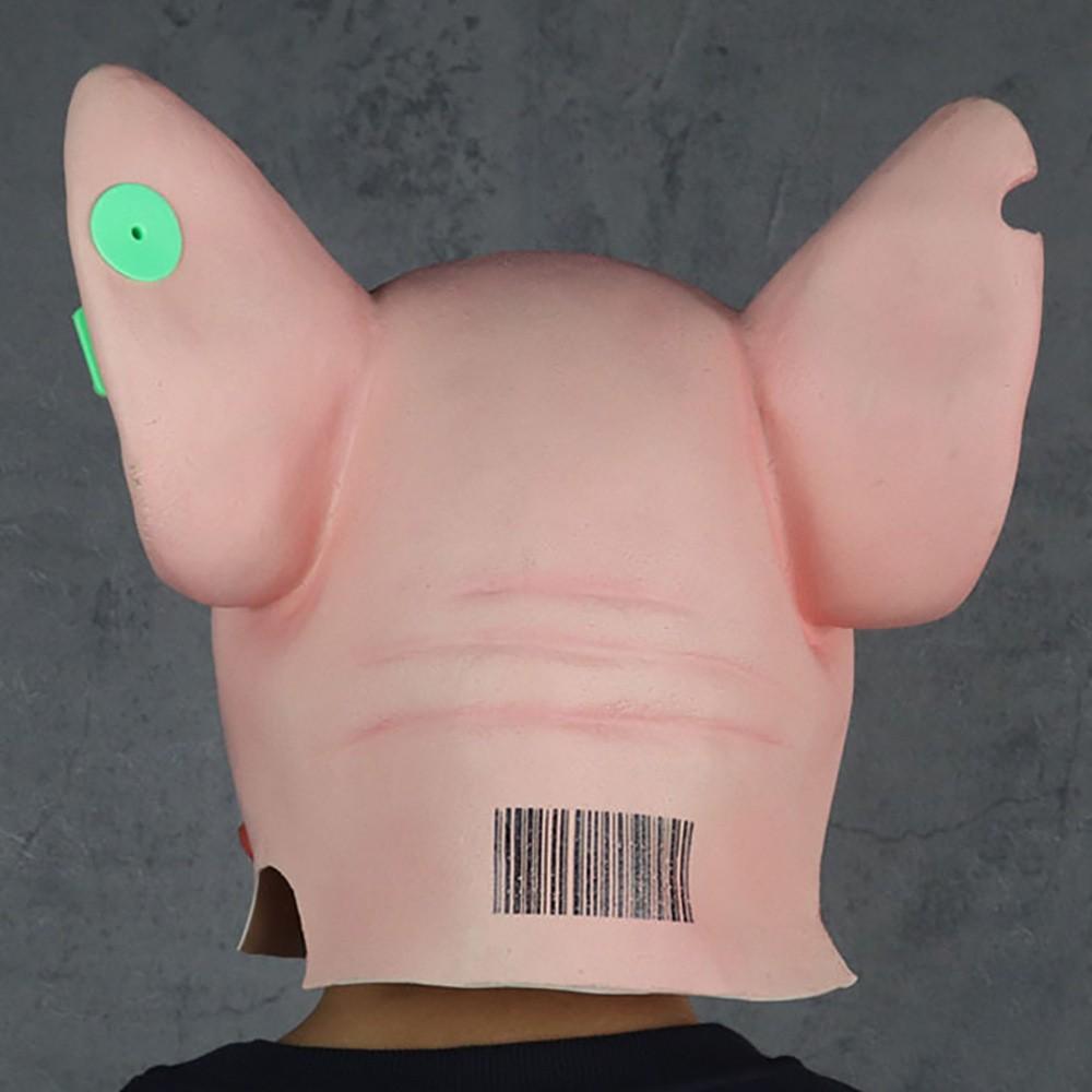 Halloween-Brille mit Schweinskopf-Motiv, rauchende Schweinskopfmaske, Hacker-Schweinskopfmaske aus Latex