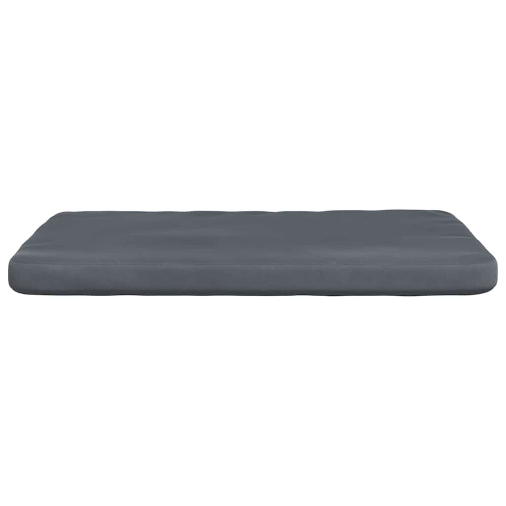 Seat Cushion Set 4 Pcs Dark Grey 40 X 40 X 3 Cm Velvet
