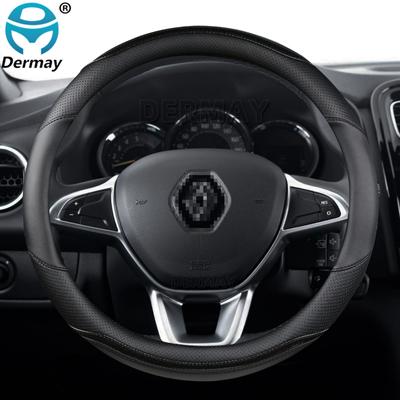 Pro Renault Logan 1 2 3 pro Dacia Logan Auto Potah volantu Mikrovlákno kůže + Carbon Fiber Fashion Auto