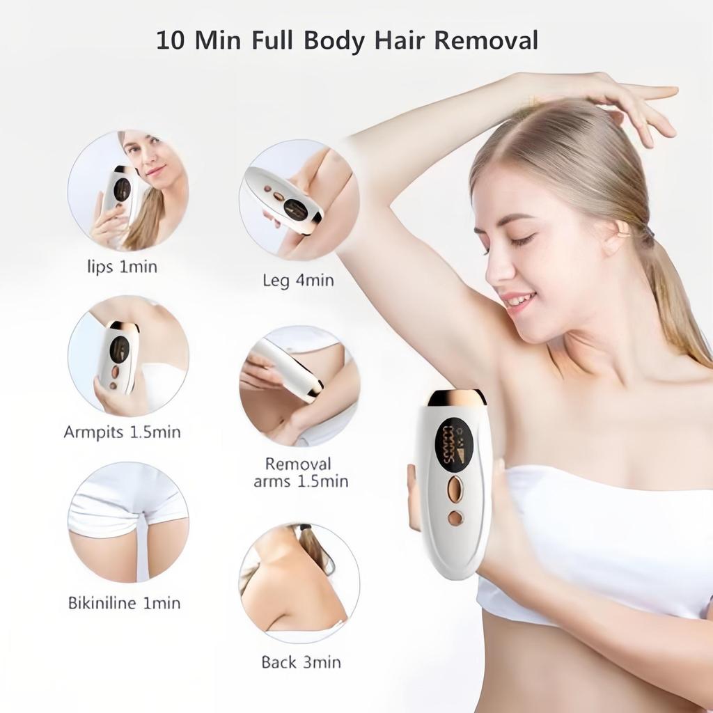 IPL Laser Hair Removal and Photorejuvenation Device - Portable, Painless Hair Removal System