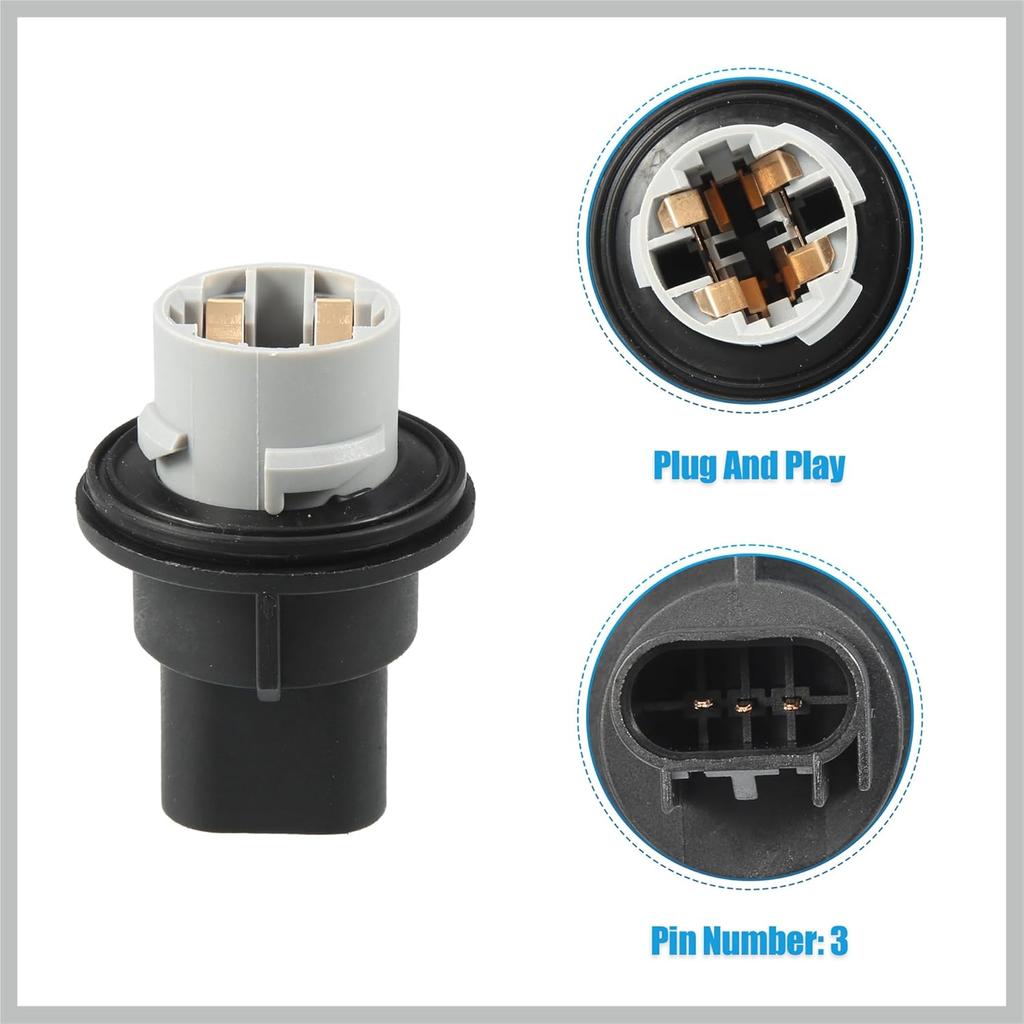 68083021AA Park and Turn Signal Socket Light Bulb Lamp Base for Dodge for Ram 1500 2009 2010 for Ram 1500 2500 3500 2011 2012 Replacement Car Parts