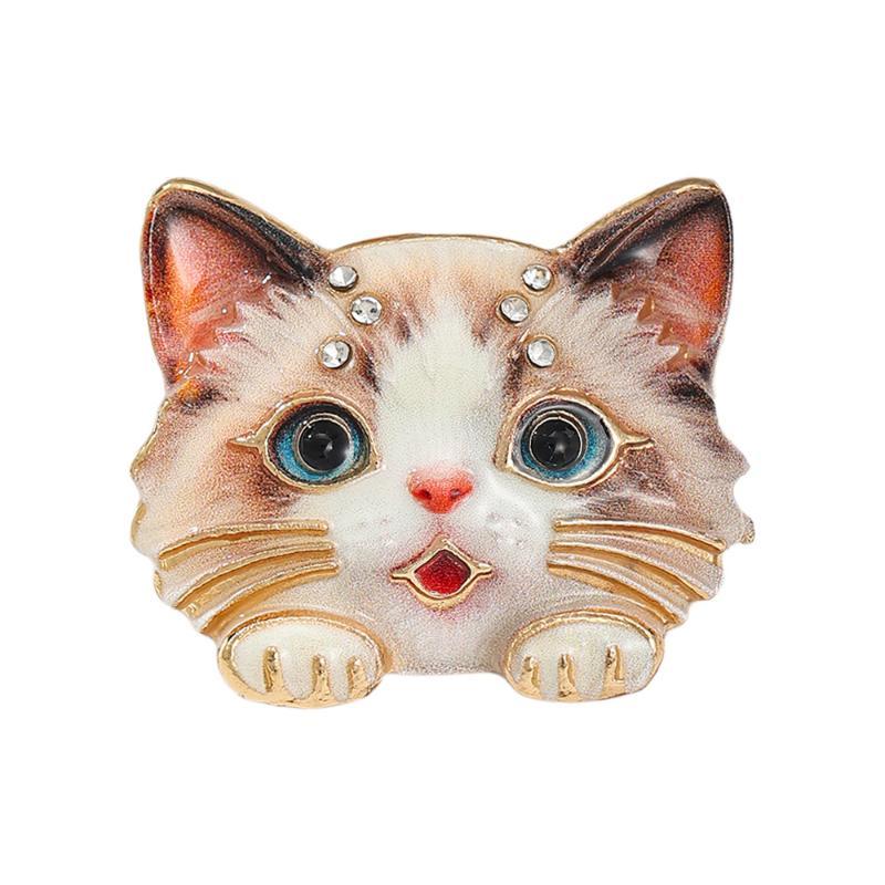 1Pcs Unisex Cute Kitten Animal Pets Casual Party Brooch Pin Gifts Adorable Cat Brooches For Women
