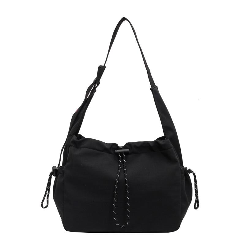 Fashion Drawstring, Simple Messenger Bag, Women's Large-capacity Shoulder Bag, Daily Commuting Trend Tote Bag