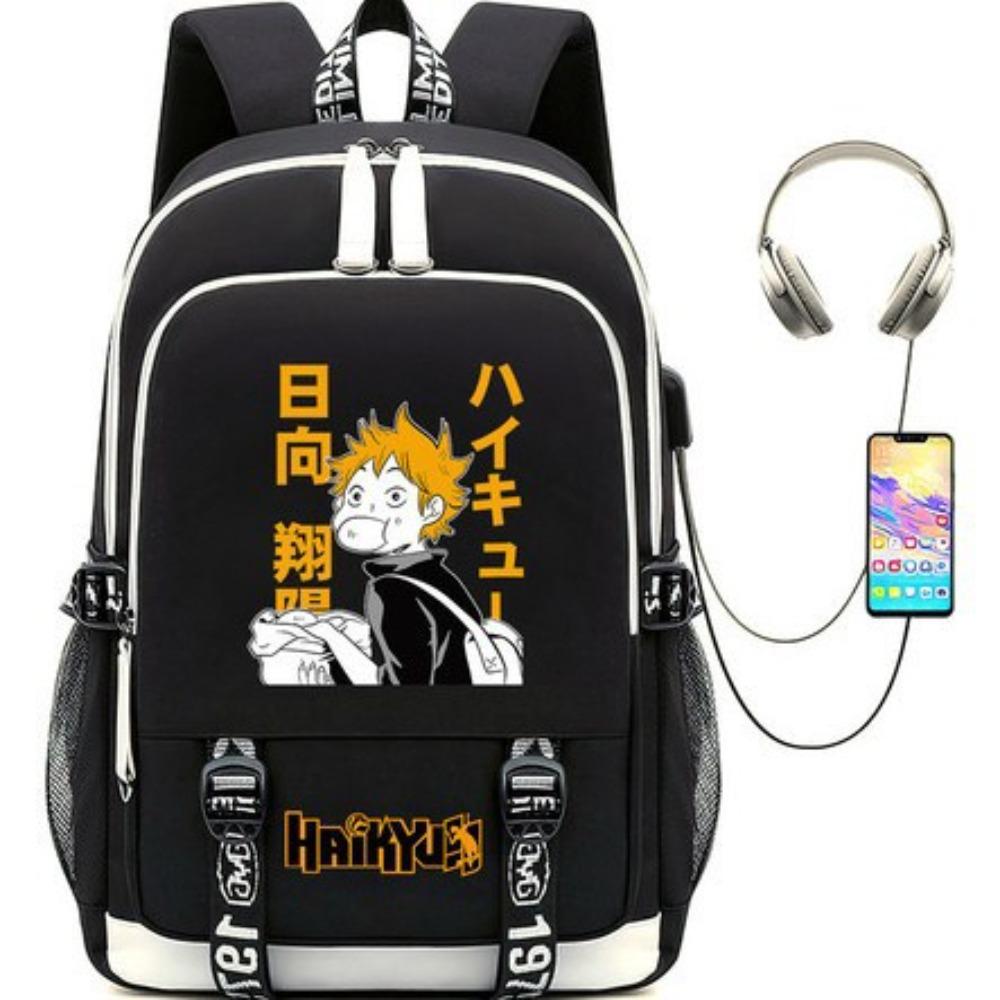 Schoolbag Animation Volleyball Junior Peripheral Multifunctional USB Headset Large Capacity Men's Business Backpack