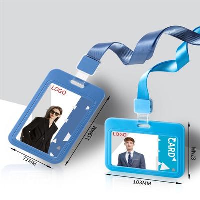 Business Card Simple Card Case Vertical Card Cover Lanyard Card Holder Horizontal Card Protector