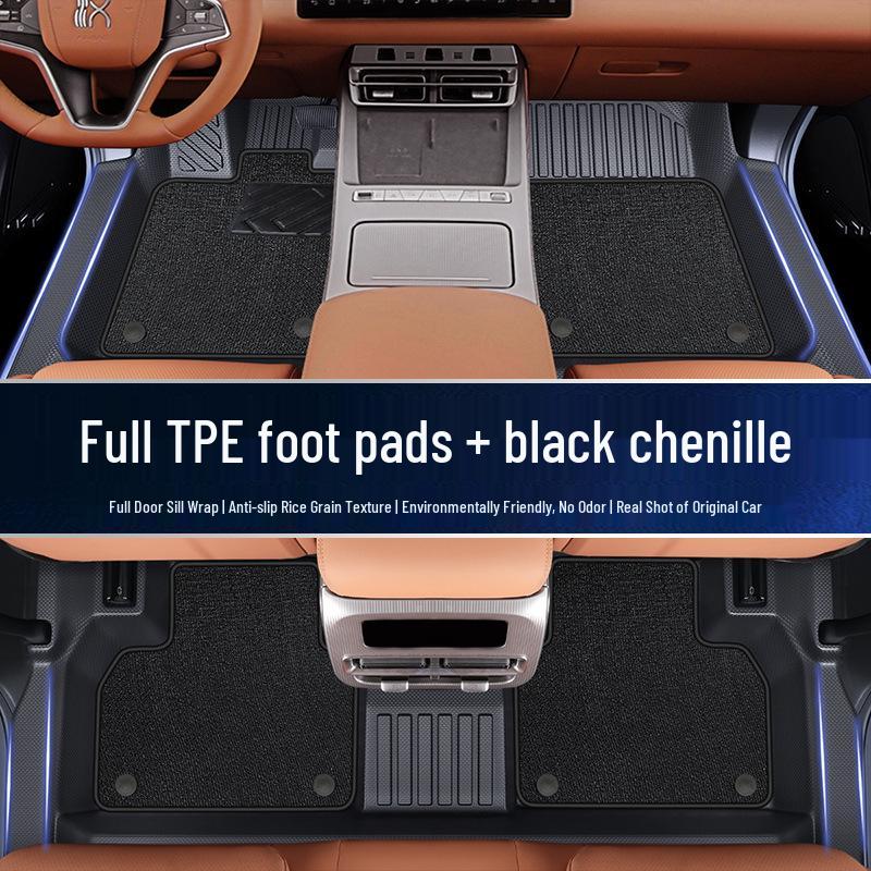 Yongjue TPE Floor Mats for BYD Han L - Full Coverage Car & Door Sill Accessories