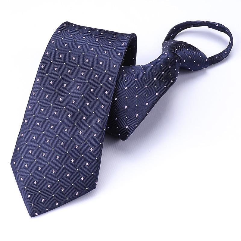 Men's Korean Style Zipper Striped No-Tie Professional Wedding Tie