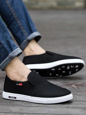 Mode Freizeit Schuhe für Herren Koreanischer Stil Alphabet Runde Zehe Herrenschuh Ohne Leder Luxus Verkauf Walking Bequem Größe 44 Sneakers