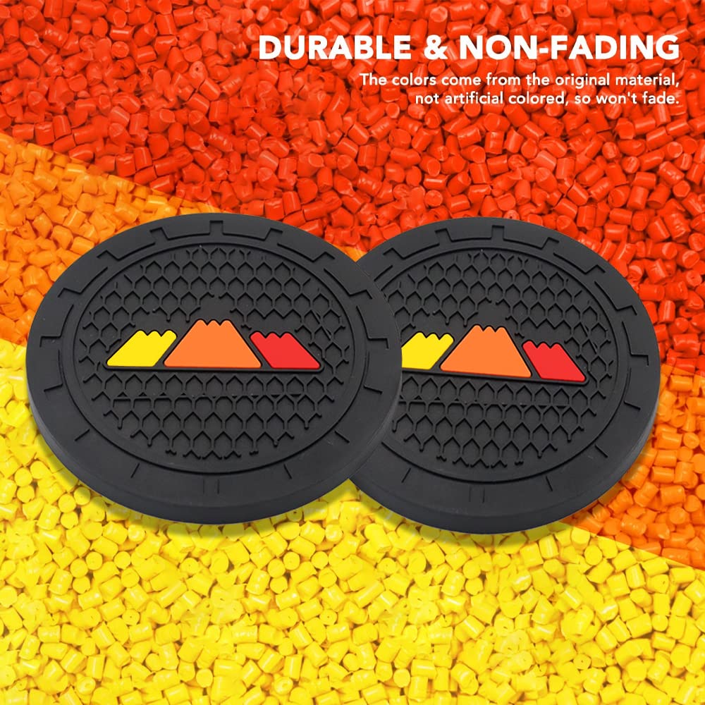 2 Pcs Tri-Color Tri-Color Car Cup Holder Coasters Auto Truck Interior Accessories for Tacoma TRD 4Runner Tundra Sequoia Rav4 Hig