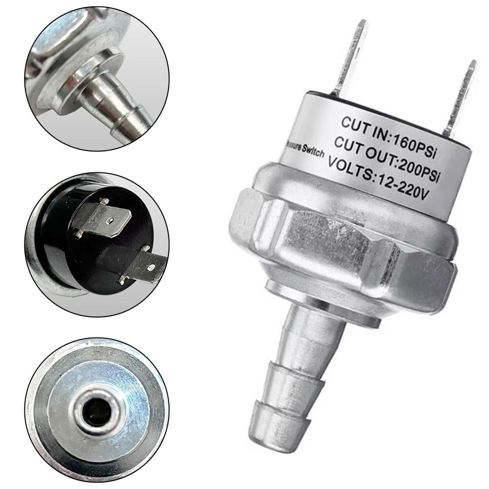 For Mechanical Pneumatic Pressure Switch Replacement for Air Compressors AC DC Compatible Opens at 180psi Closes at 225psi