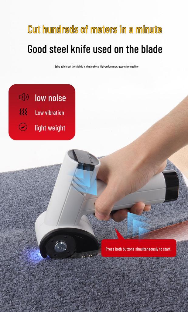 Wireless Electric Handheld Scissors: Durable Lithium Battery-Powered Cutter for Fabric, Leather, and Paper.
