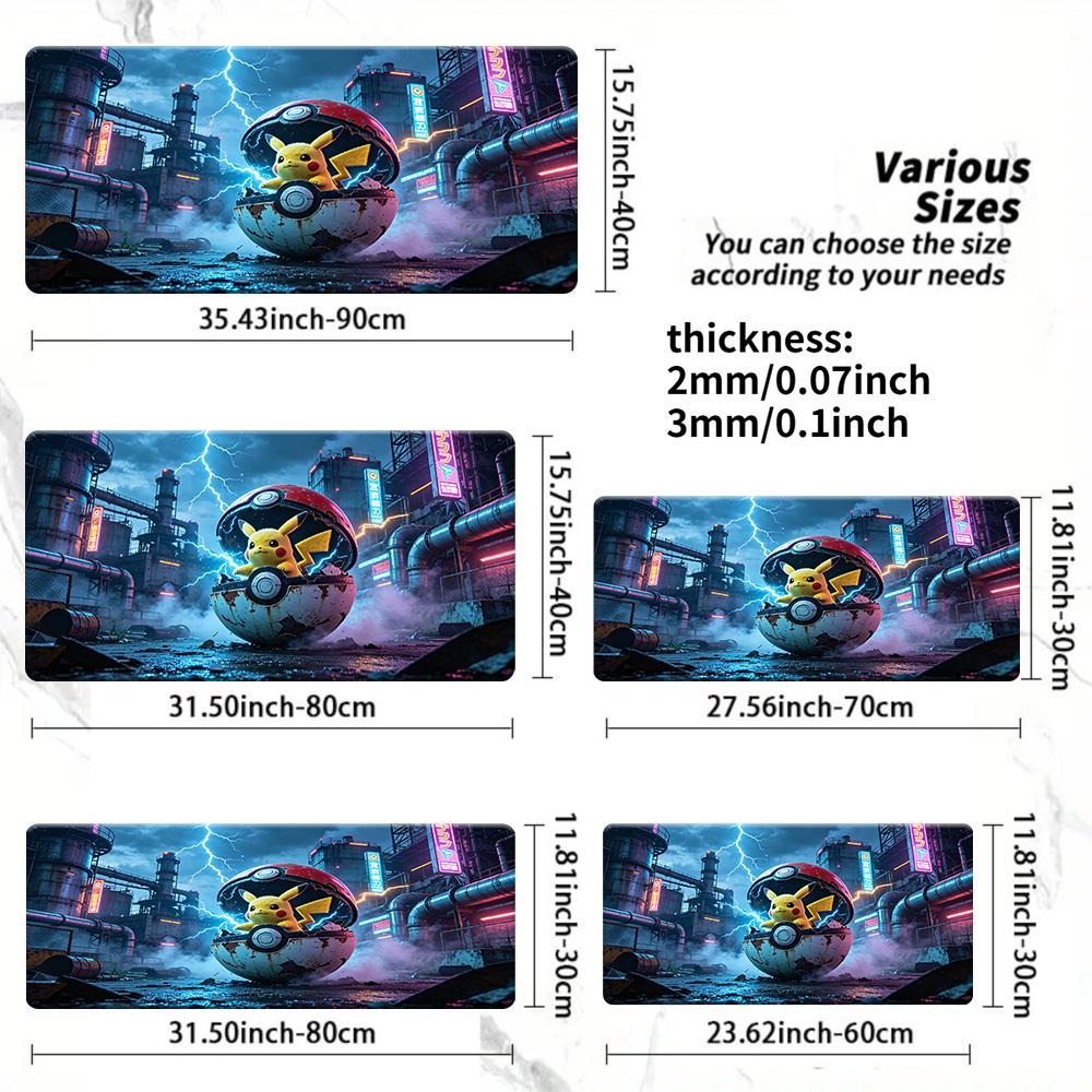 Pikachu Halloween Spooky Graveyard Gaming Desk Mat NonSlip Rubber Base Mouse Pad 30x80x0.2cm