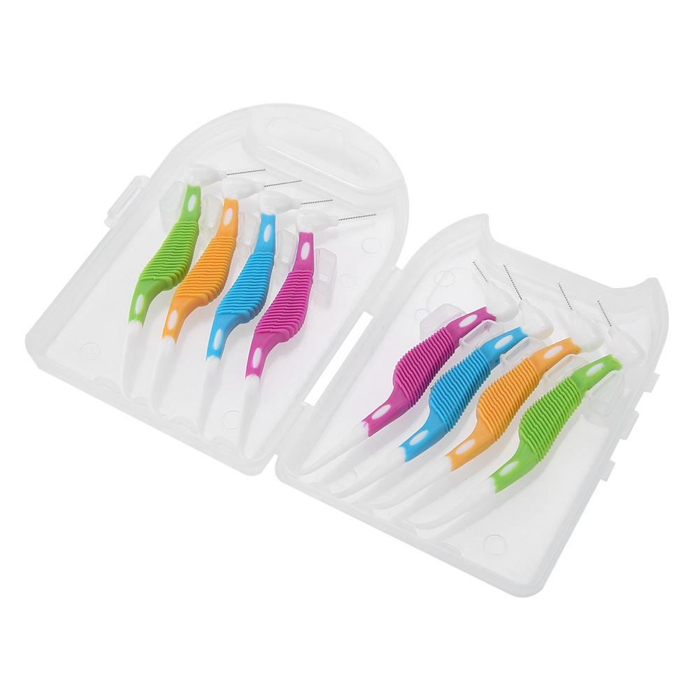8pcs/set Colours Disposable Toothpicks Soft Interdental Brushes Dental Oral Care Tools