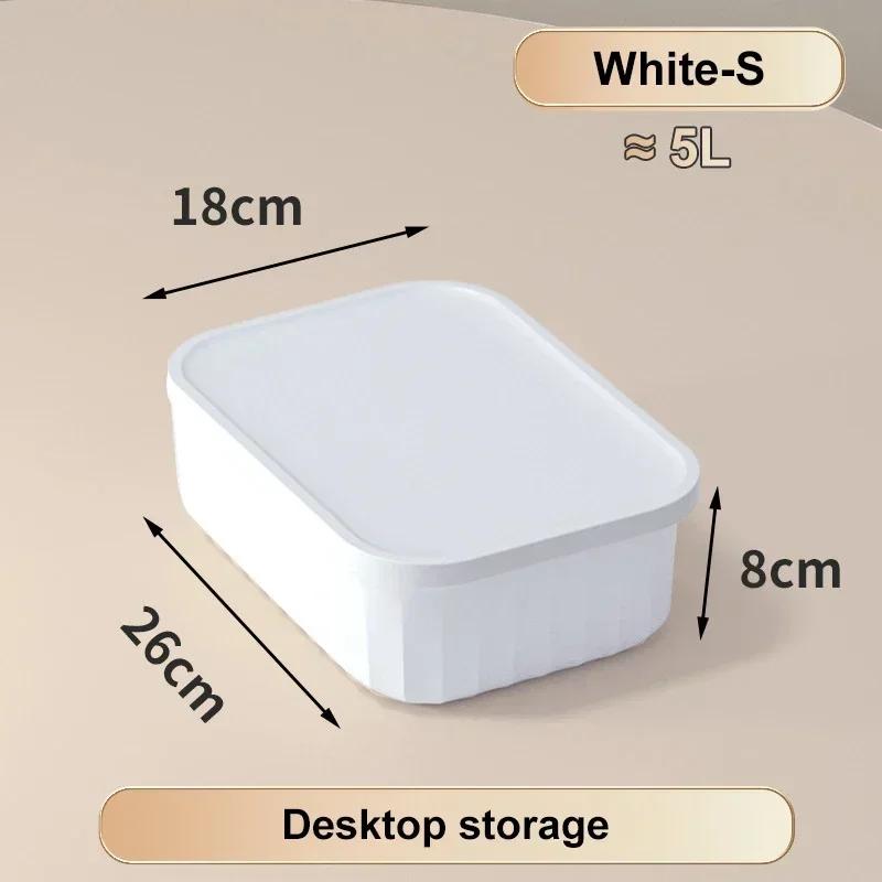 Nordic Solid Color Storage Boxes Toys Snack Clothes Socks Sundries Home Bedroom Closet Cosmetics Laundry Large Storage Basket