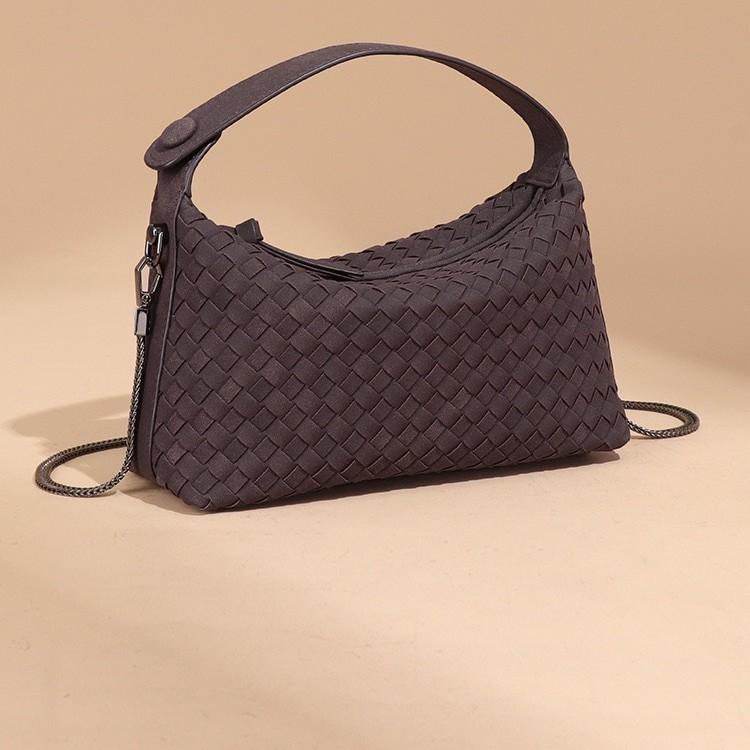 New cross-border hand-woven women's bag, frosted handbag, large capacity, trendy and fashionable, versatile crossbody bag, shoulder bag