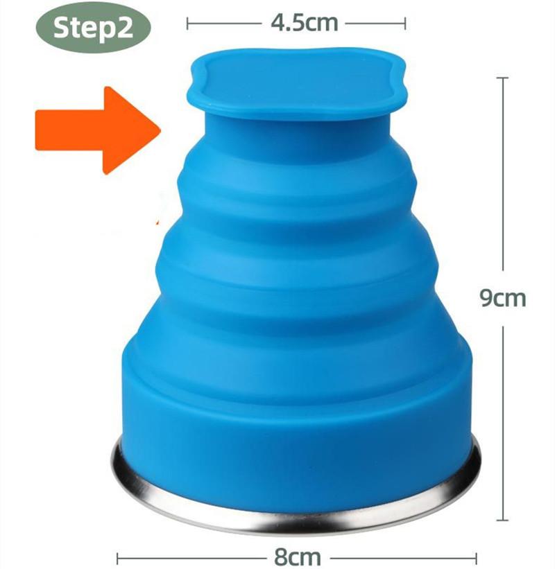 Folding Cups 200ml BPA FREE Food Grade Water Cup Travel Silicone Retractable Coloured Lightweight Outdoor Use Coffee Handcup
