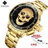 WWOOR Watch For Men Top Luxury Brand Mens Watches Stainless Steel Luminous Waterproof Male Quartz Wrist Watch Relogio Masculino