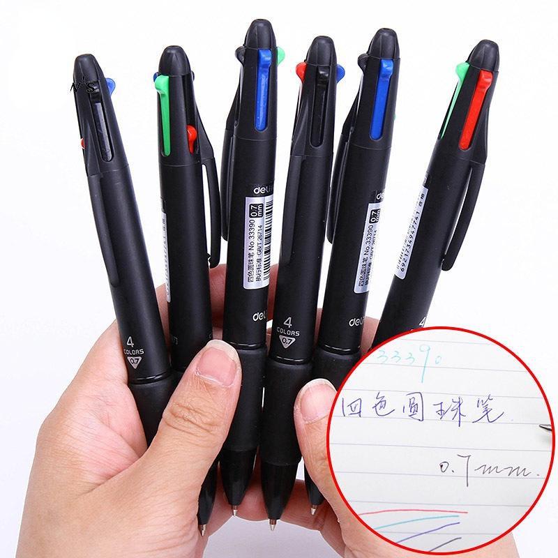4Pcs 4 in 1 MultiColor Pen Creative Ballpoint Pen Colorful Retractable Ballpoint Pens Multifunction Pen for Marker Writing. White