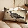 2D Stylish Bird-Print Rectangle Pillow Suitable For Sofa Bedroom Car Pillow Cover Cushion Rectangular Back Cushion