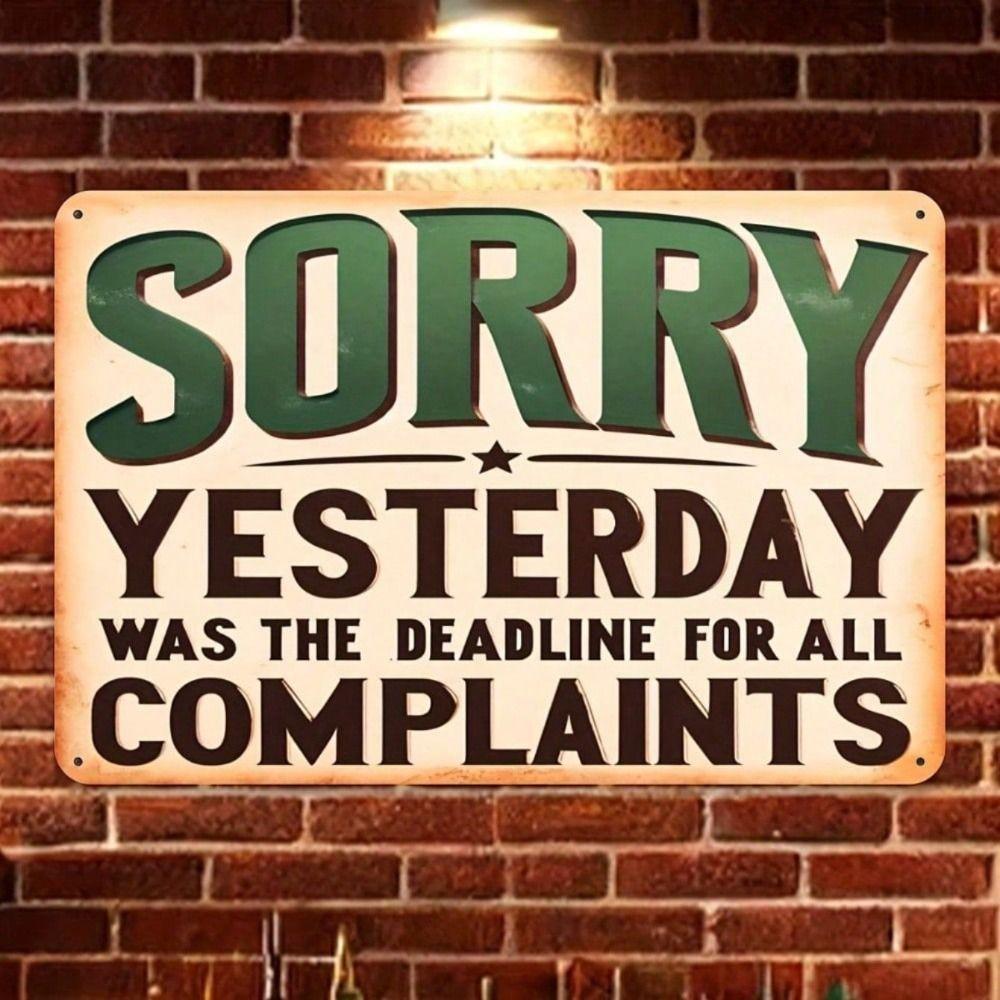 Металлический плакат Настенное искусство Сроки Офисный юмор Подарок для начальника