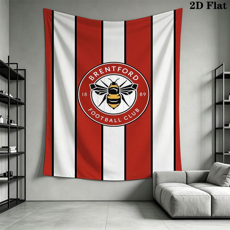 Brentford F.C Wall Hanging Printed Fabric Blanket Decorative Tapestries for Bedroom Living Room Home Decor