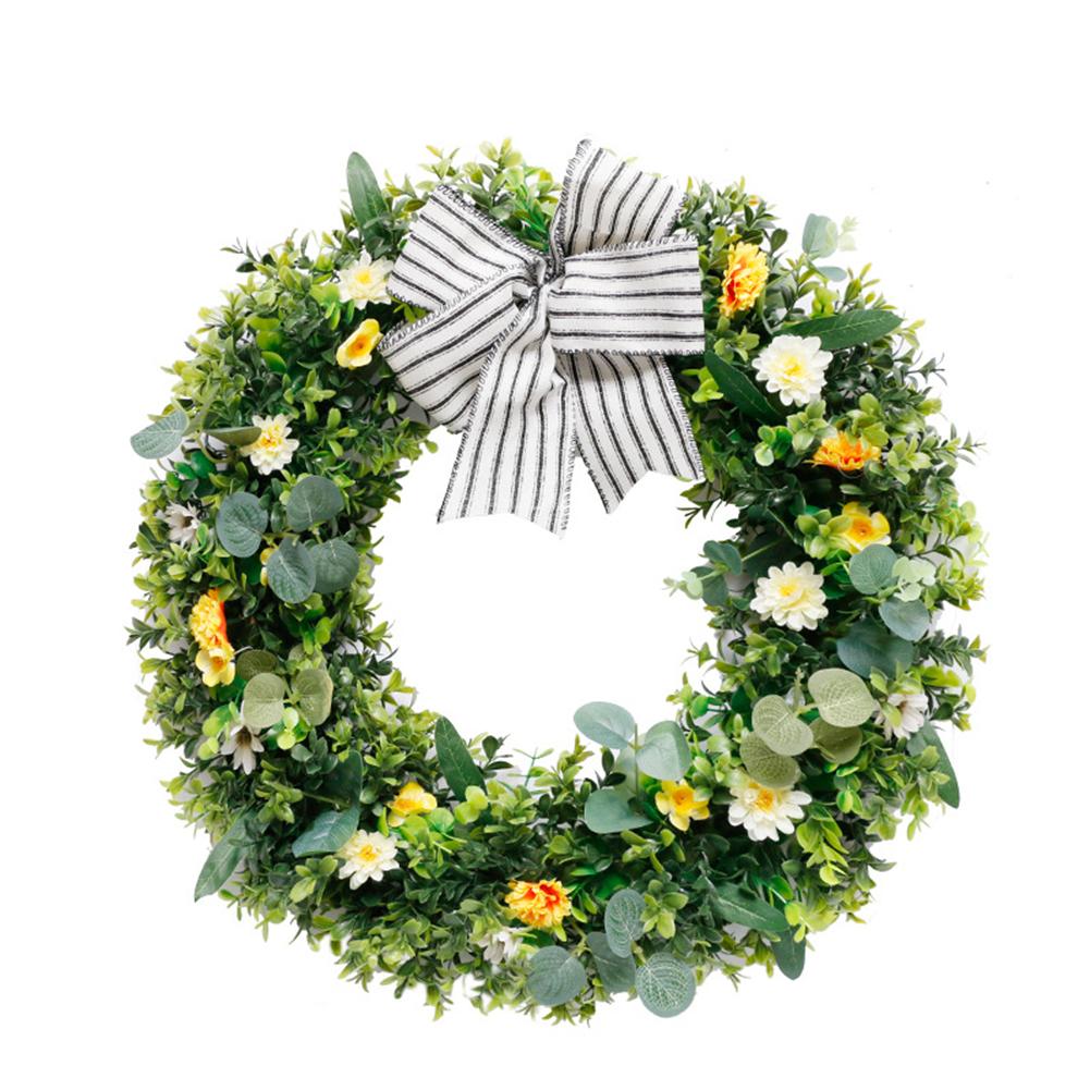 

Artificial Green Plant Garland Simulation Wall Hanging Leaf Wreaths Door Decoration Flower language