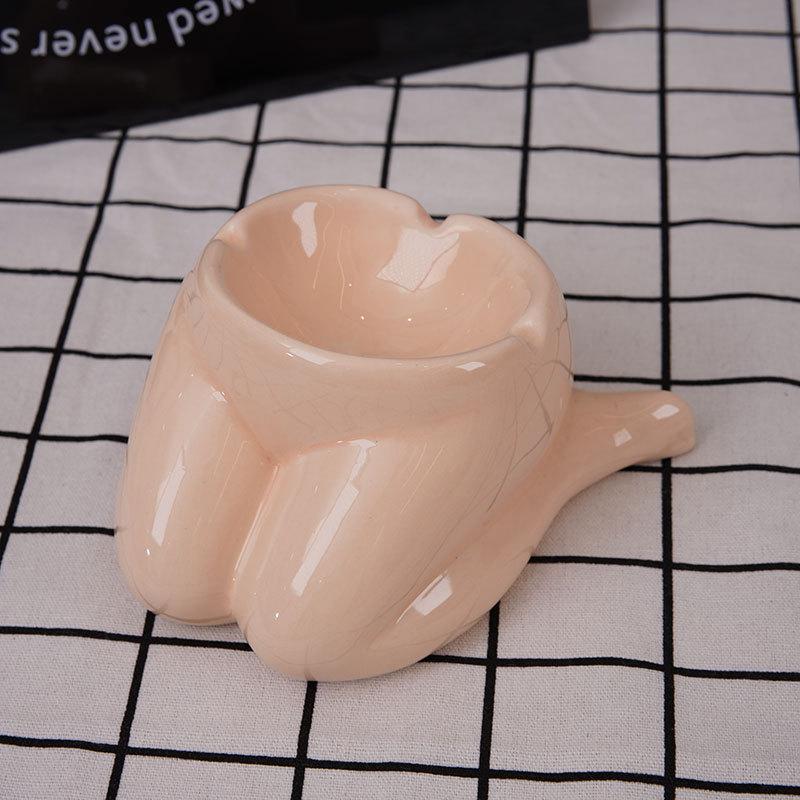 1pc European Style Ceramic Body Shaped Ashtray Living Room Coffee Table Creative and Trendy Ashtray