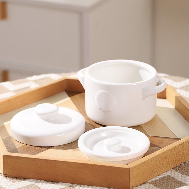 Ceramic Double Boiler Stew Pot with Lid