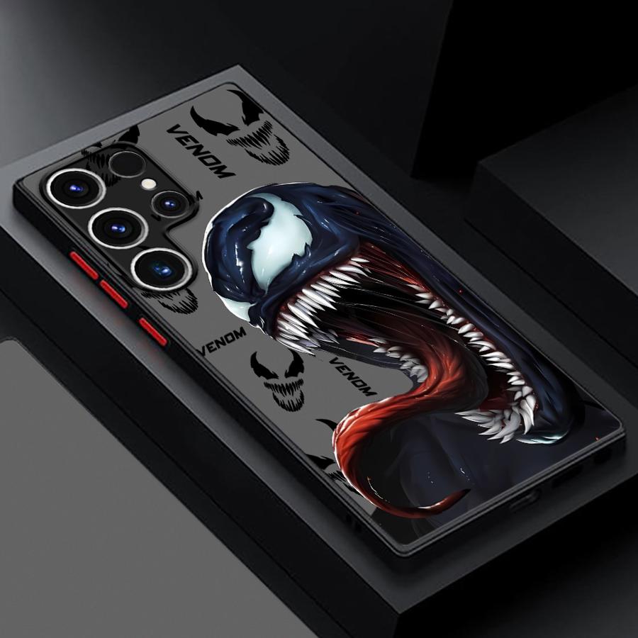 Case for Samsung Galaxy S26 S22 S23 FE S20 S25 Ultra S21 S24 Plus Note 20 10+ Funda Phone Cover Marvels Spider-Man Venom