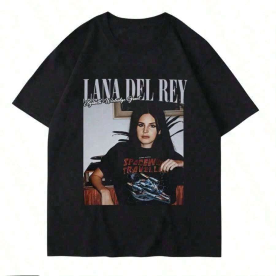 

Подарок на День Рождения Новая футболка с графическим принтом Ланы Дель Рей Модная Винтажная Хип-Хоп Уличная одежда Унисекс Футболка L