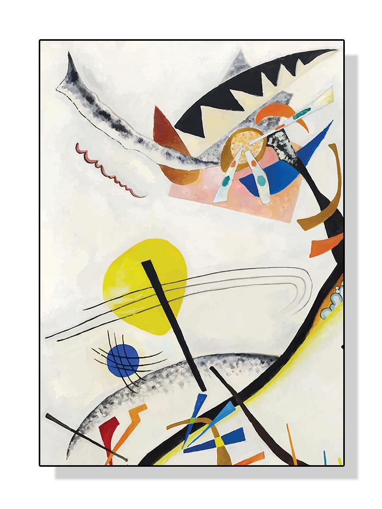 Wassily Kandinsky Geometriska konstverk Affischer Dukmålning Abstrakta reproduktioner Väggkonstbild för vardagsrum Heminredning