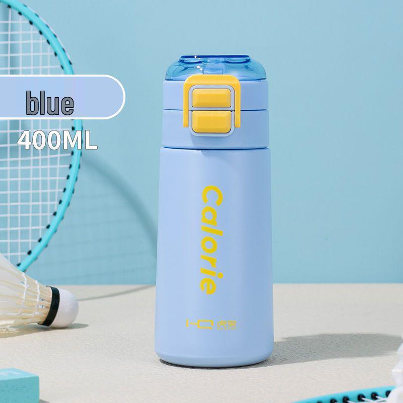 Dual-Function Insulated Sports Cup with Straw for Fitness & Students 400ml Steel
