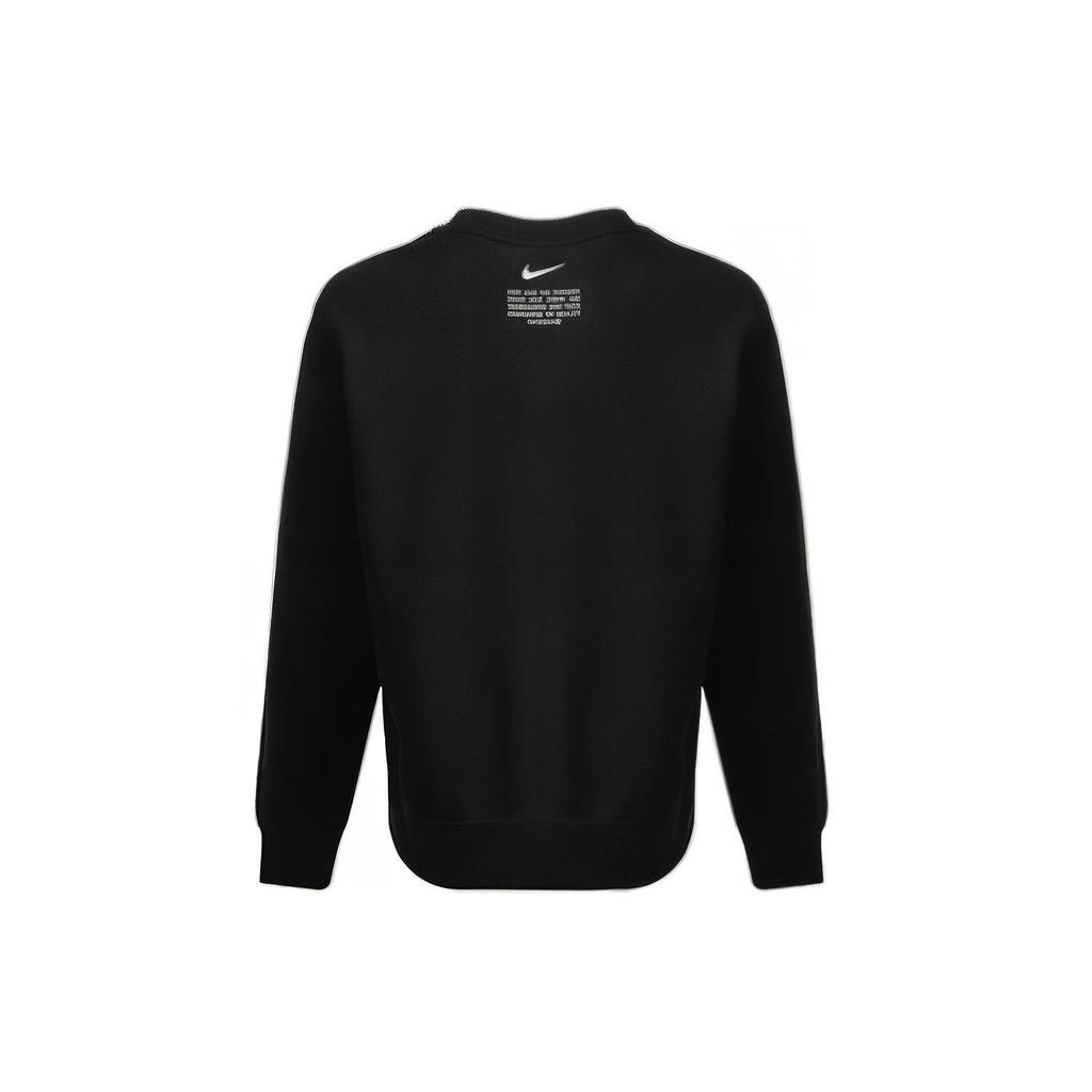 Nike As W Nsw Swsh Crew Fleece Logo Print American Style Sweatshirt Women Sweatshirt Black DJ6947-010