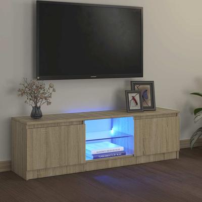 Vidaxl TV Cabinet with LED Lighting, Sonoma Oak, 120X30X35.5 Cm