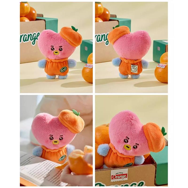 

13 см Аниме BT21 Оранжевая Серия для Вечеринок Плюшевая Кукла RJ Cooky Плюшевый Брелок Милый Мультяшный Shooky Koya Подвеска для Сумки Украшение Подарок as the picture