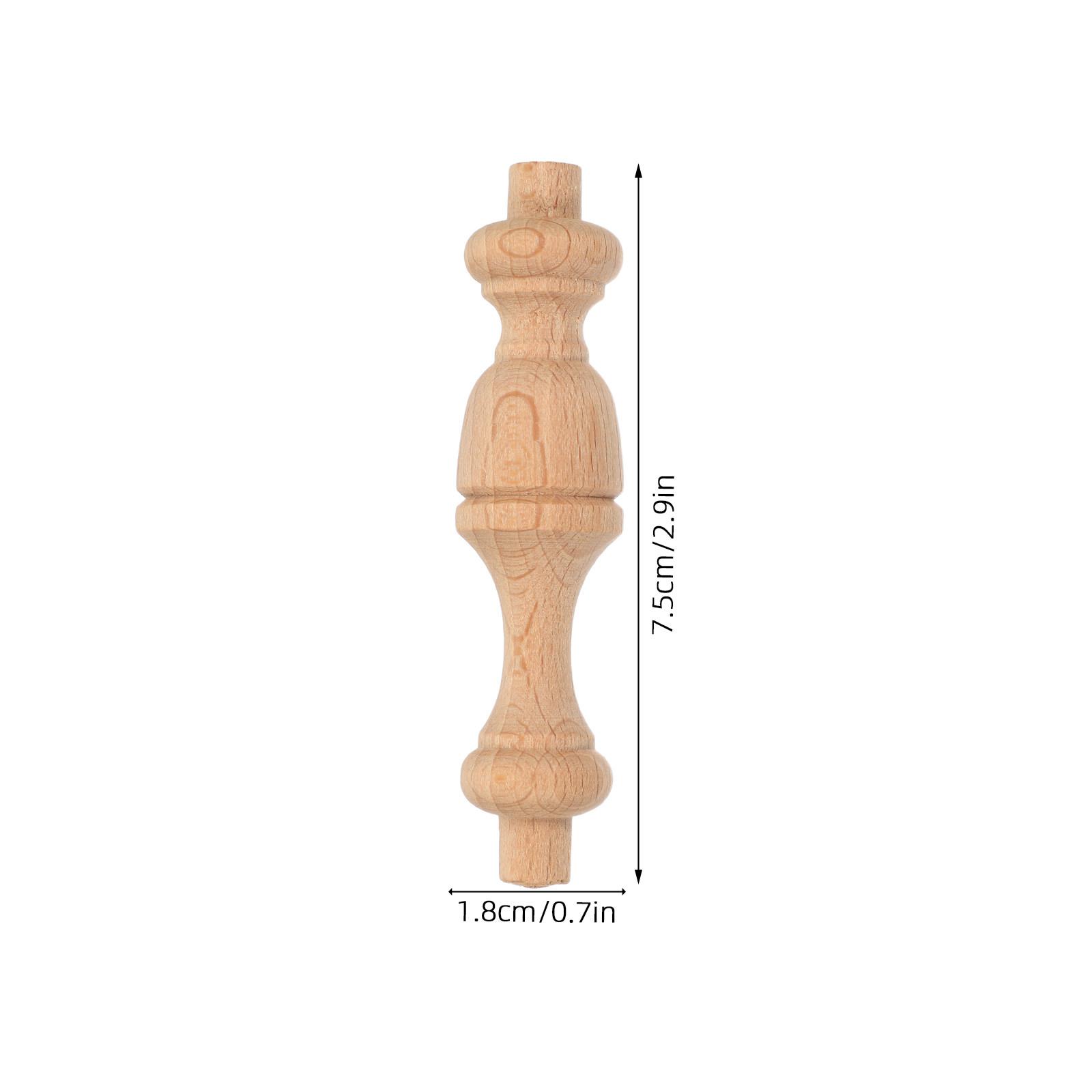 

12Pcs Solid Wood Roman Pillar Spindles Classic Decorative Home Accessories Mini Cabinet Posts Indoor Outdoor Use