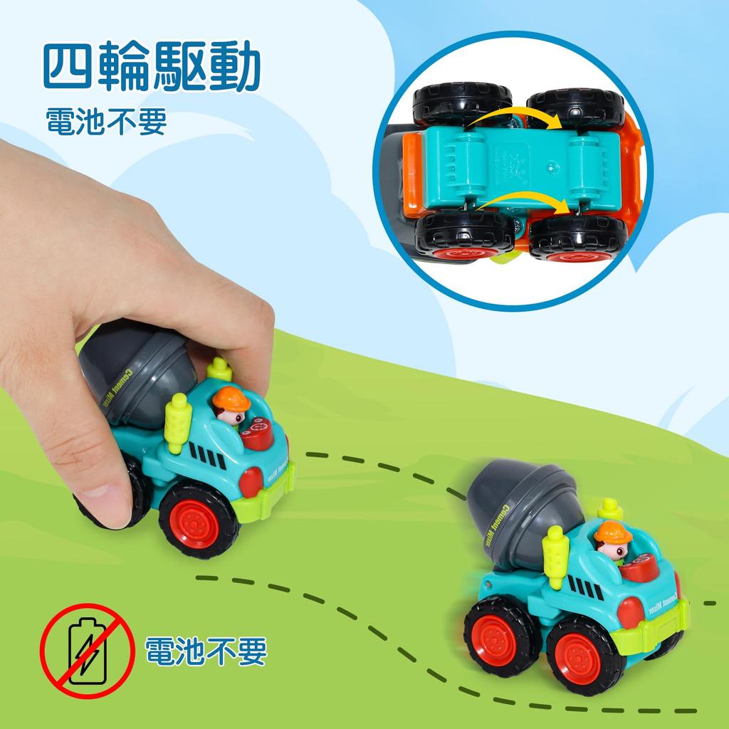MAVEKID Mini Car Toy Working Car Car Toy Excavator Toy Boys Girls Educational Toy 1 Year Old Birthday Present 2 Year Old 3 Year Old Boy Present Toy