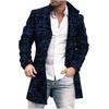 Spring New Men's Pocket Versatile Daily Retro Stand Up Collar Medium Long Woolen Coat Men's Casual Coat Men's Clothing