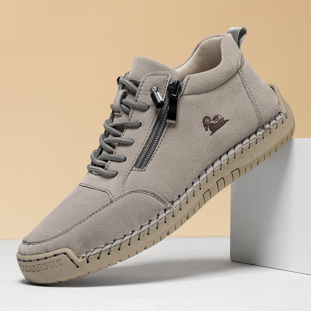 Damskie buty outdoorowe do chodzenia ze sznurowaniem na zamek błyskawiczny, antypoślizgowe, ze sztucznej skóry, sneakersy do jazdy, biegania dla kobiet, wygodne buty retro do wędrówek i ćwiczeń