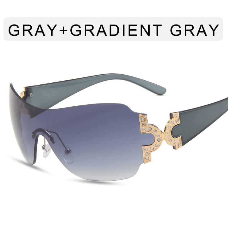 New Sports Trend Goggle Sunglasses Women Men  Fashion Punk Glasses  Sun Glasses Brand Designer Irregular Uv400 Eyewear