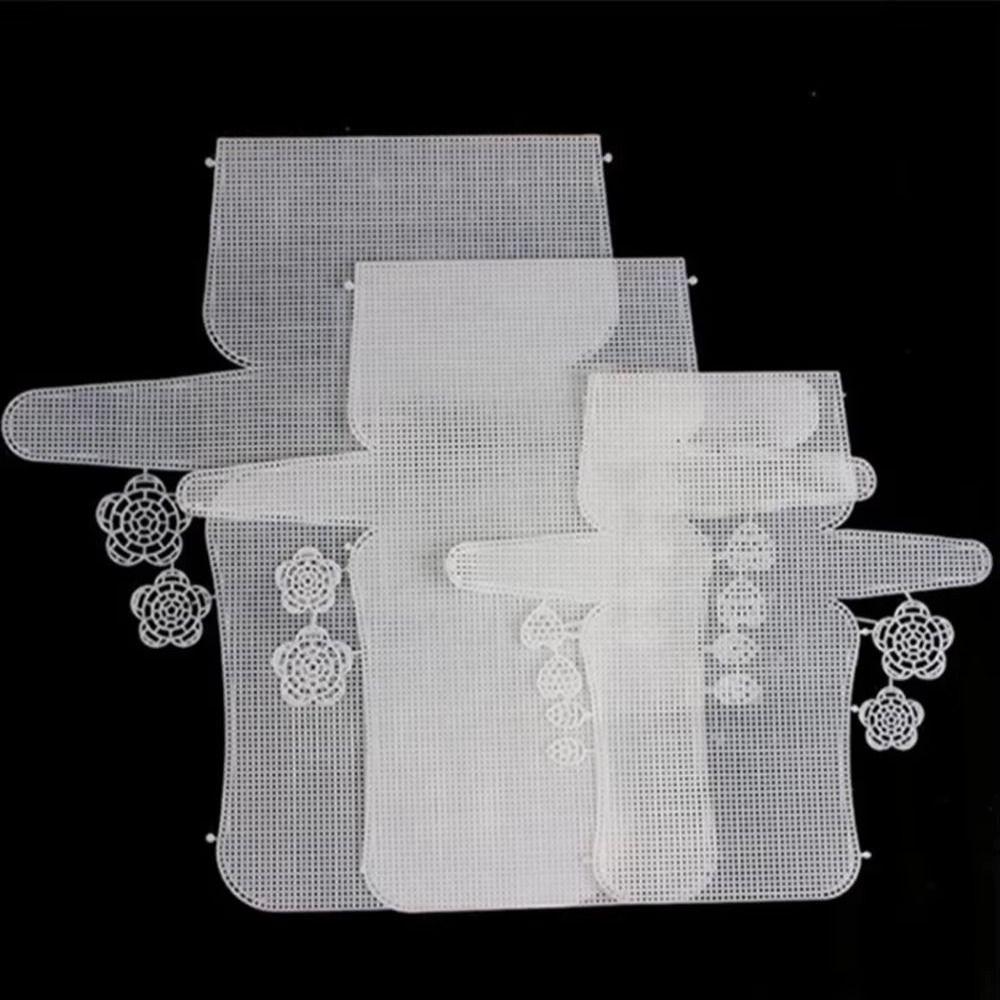1 Stück Kunststoff-Netzstoff für Häkeltaschen, Umhängetaschen, Leere Leinwand für Stickerei, Nadelspitze, Tasche, Gestricktes Häkelnetz