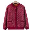 Middle-aged and Elderly People Autumn Clothes Plus Velvet Sweater Sweater Female Mother Autumn and Winter Cardigan Jacket Old Lady Grandma Clothes