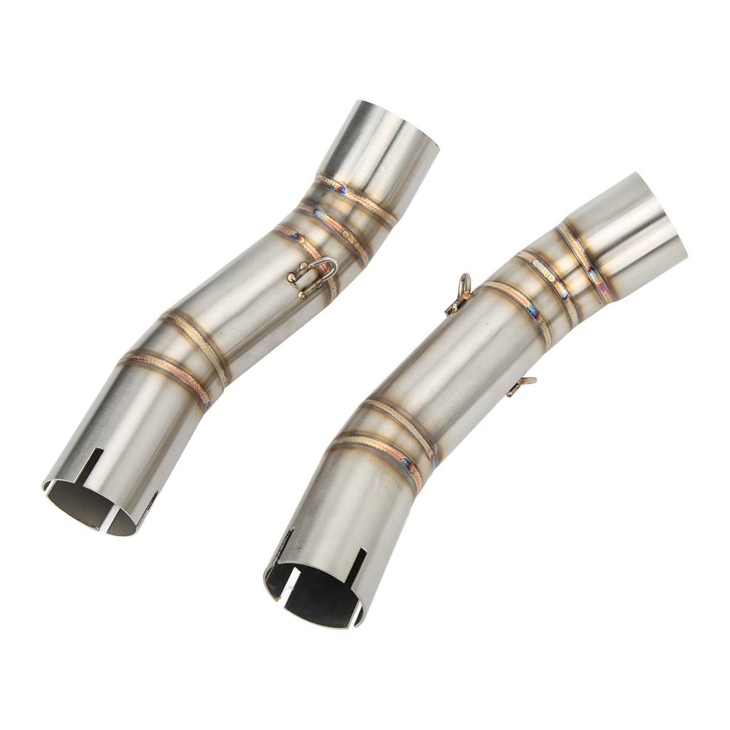 Motorcycle Middle Exhaust Pipe Stainless Steel Glossy Surface Replacement for YZF‑R1 2004‑2006