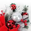 Merry Christmas Ornaments Festive Garland Charms with LED Light Strip Xmas Stair Wreath Holiday Party Decor Supplies